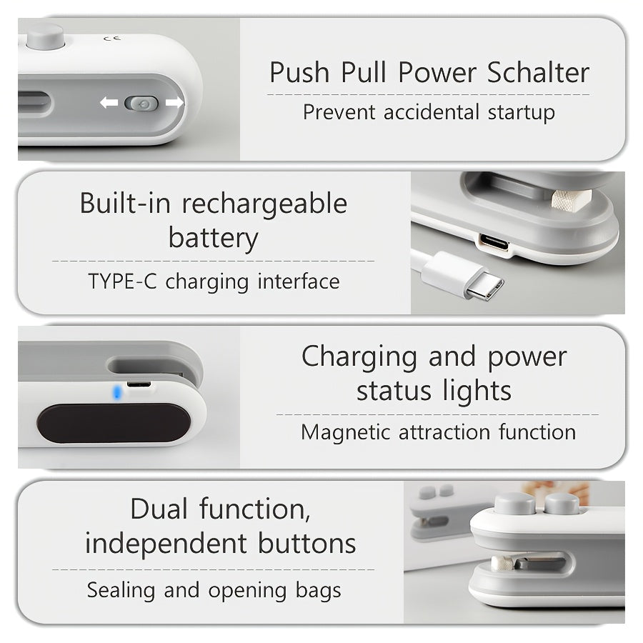 1pc Portable Mini Snack Packaging Bag Sealer