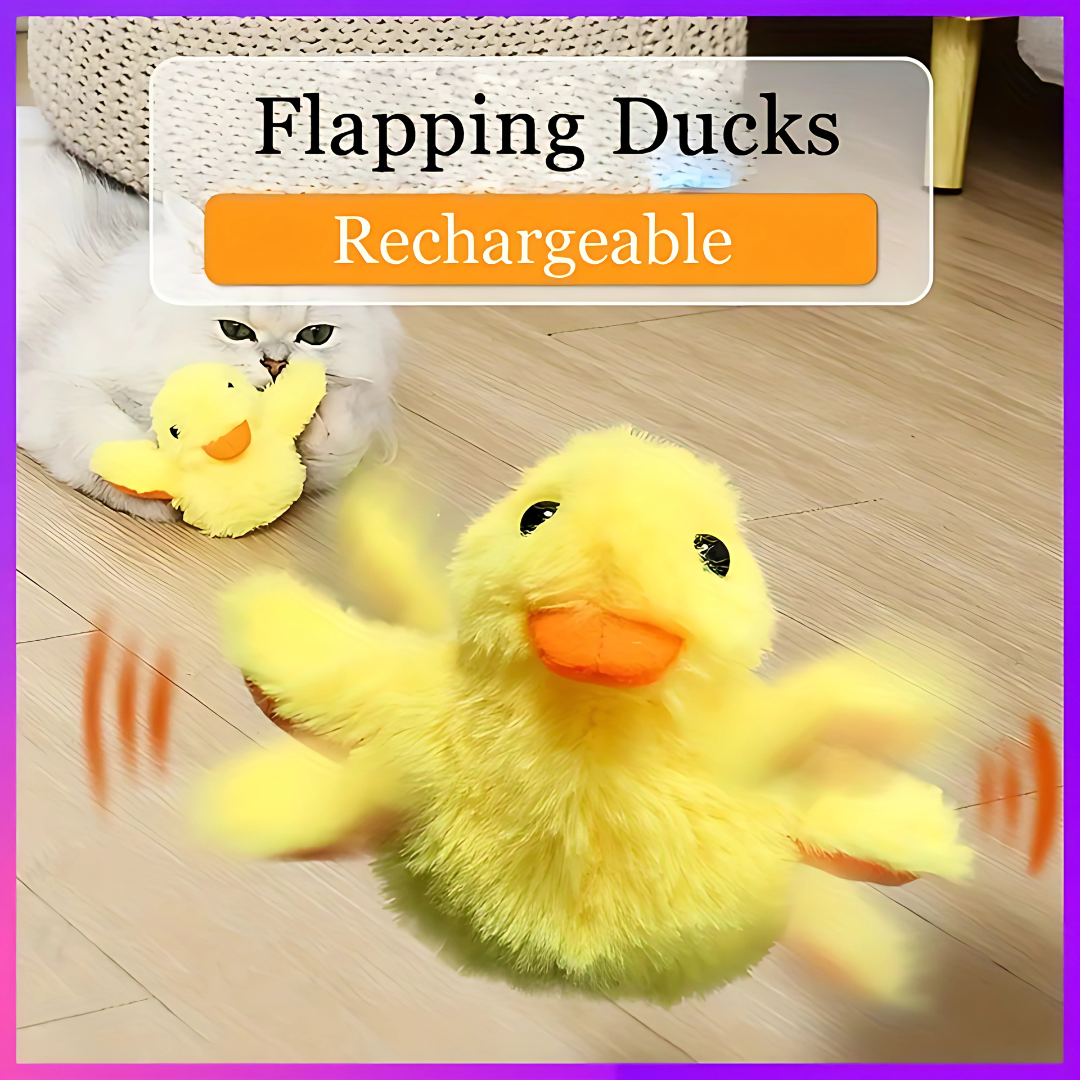 Interactive Electric Cat Toy - USB Rechargeable Flapping Duck