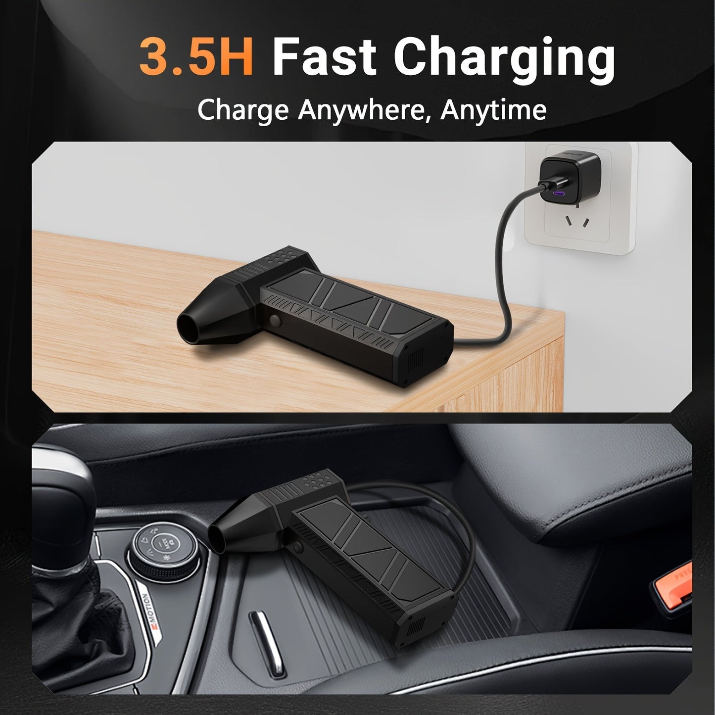 400000 Cordless Electric Compressed Air Duster | Mini Turbine Fan