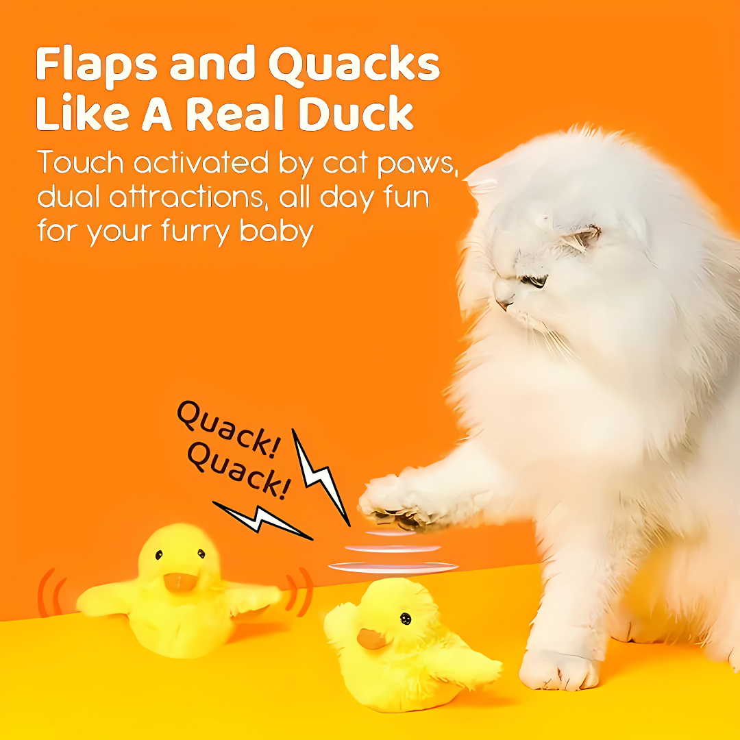 Interactive Electric Cat Toy - USB Rechargeable Flapping Duck