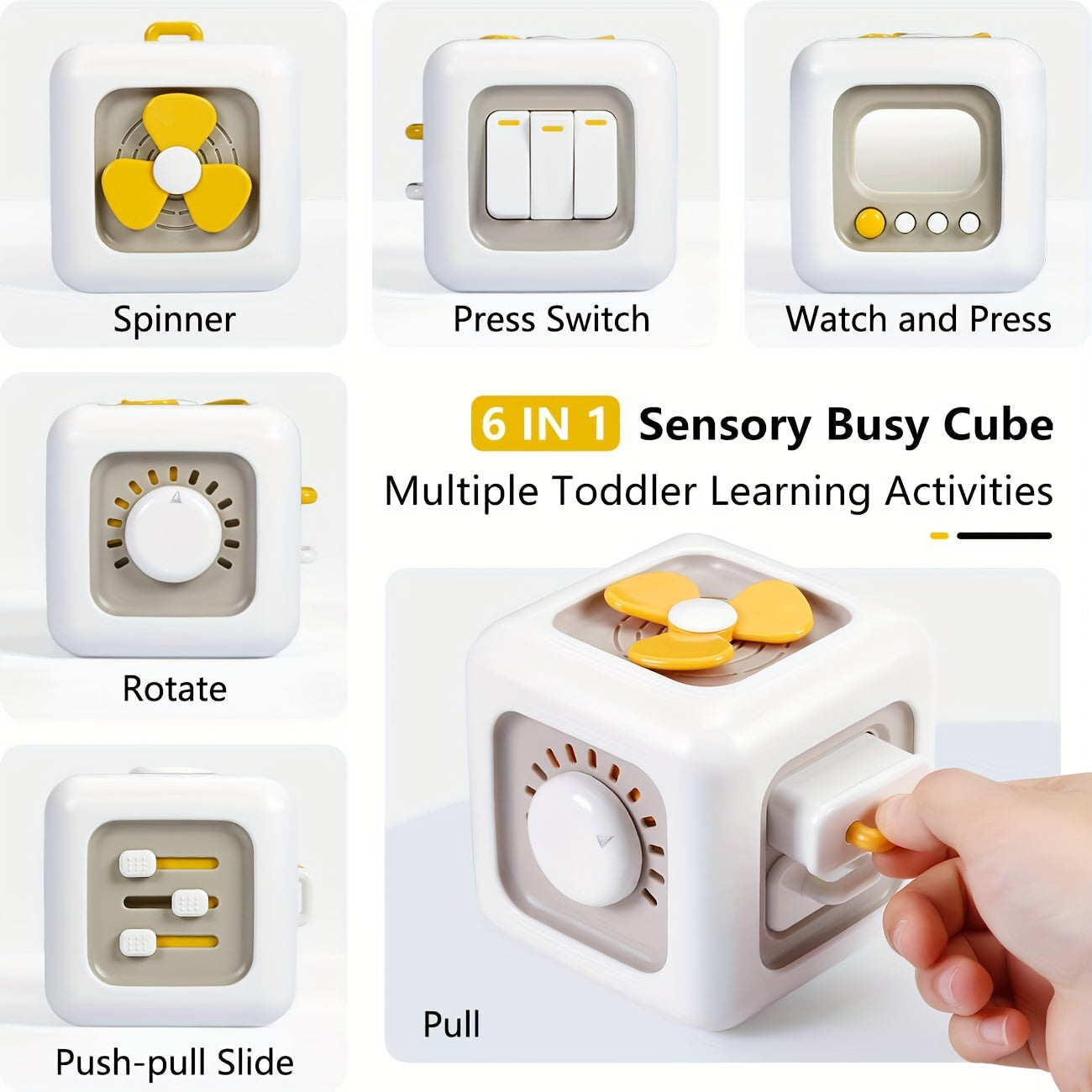 6-Sided Busy Cube for Kids