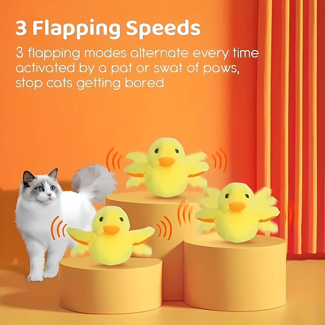 Interactive Electric Cat Toy - USB Rechargeable Flapping Duck