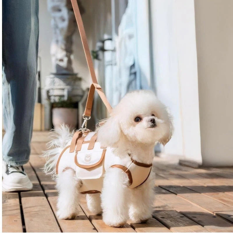 TravelTail™ Pet Carrier Bag – Outdoor Shoulder Sling with Safety Harness Clip for Dogs & Cats