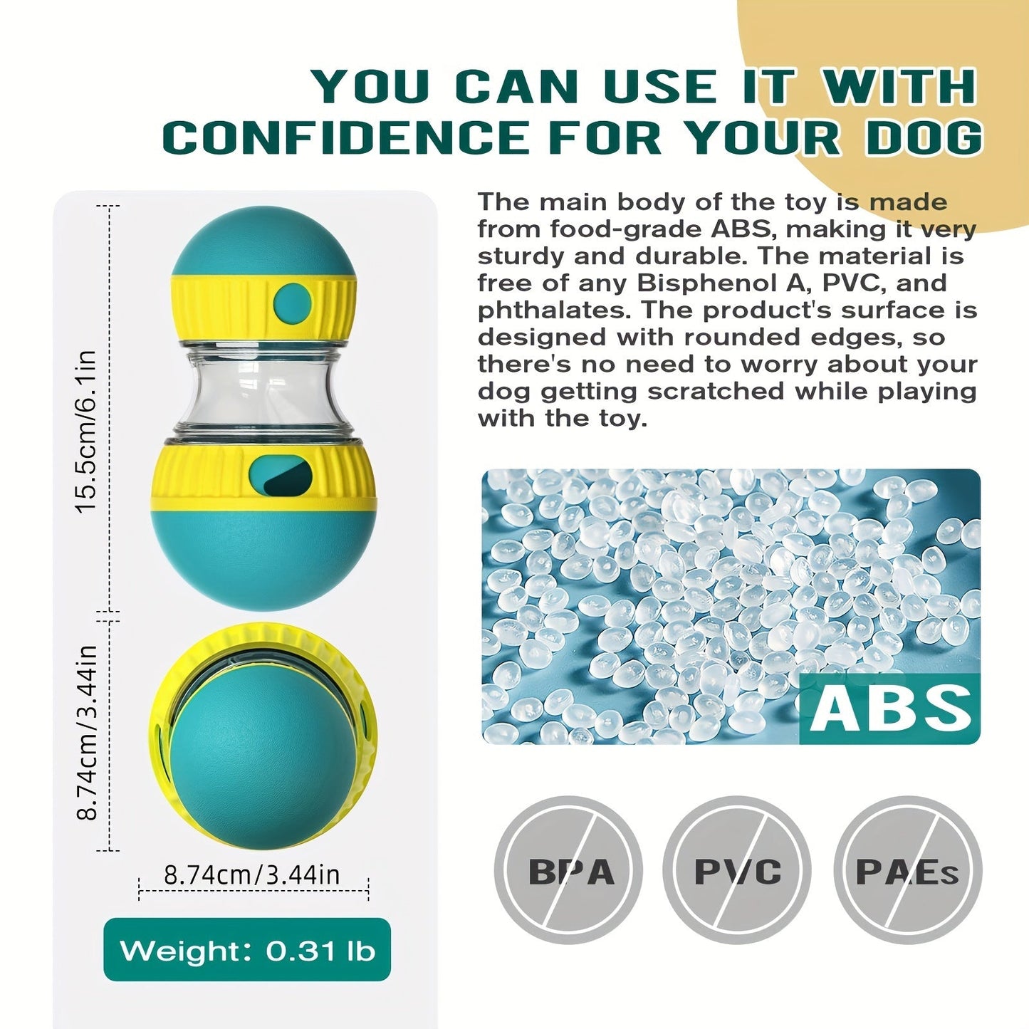 Durable Interactive Dog Treat Dispenser Toy