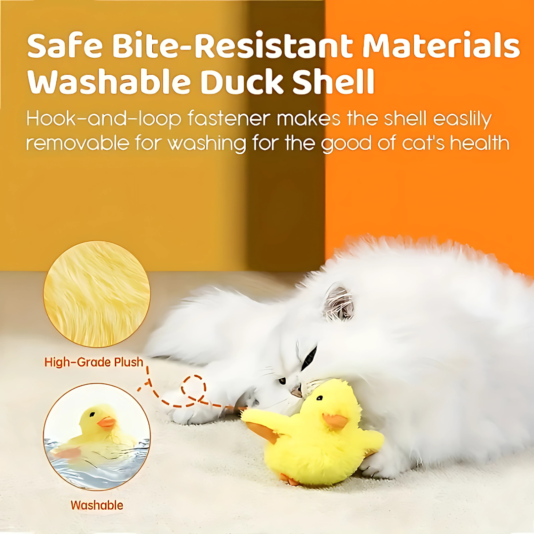 Interactive Electric Cat Toy - USB Rechargeable Flapping Duck