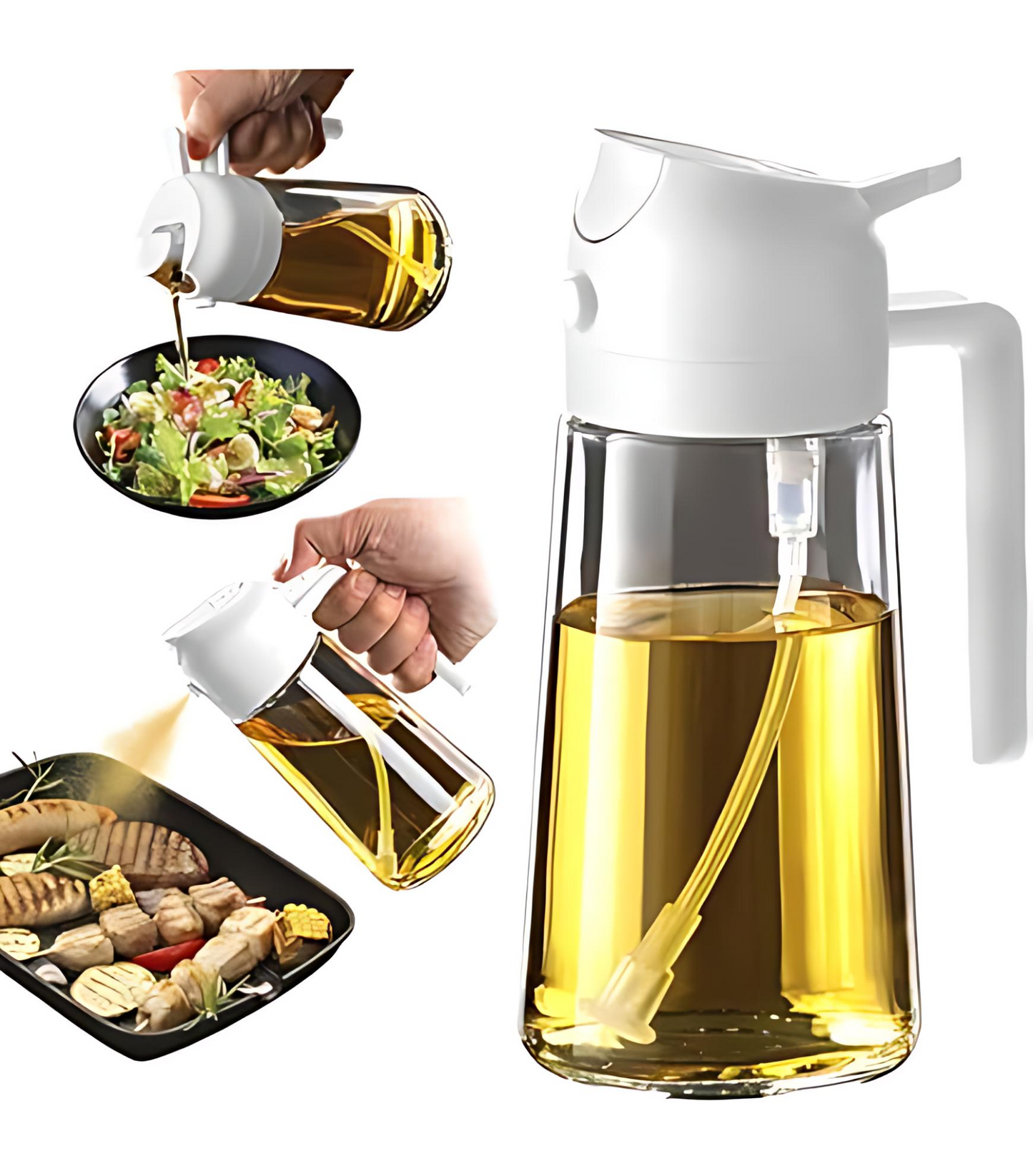 Oil Spray Bottle 2-in-1