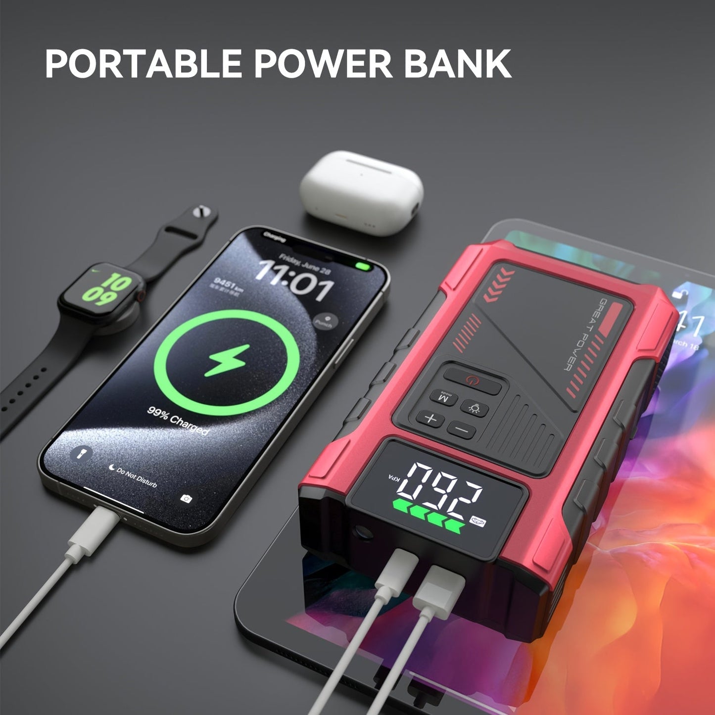 3500A Portable Wireless Car Air Compressor