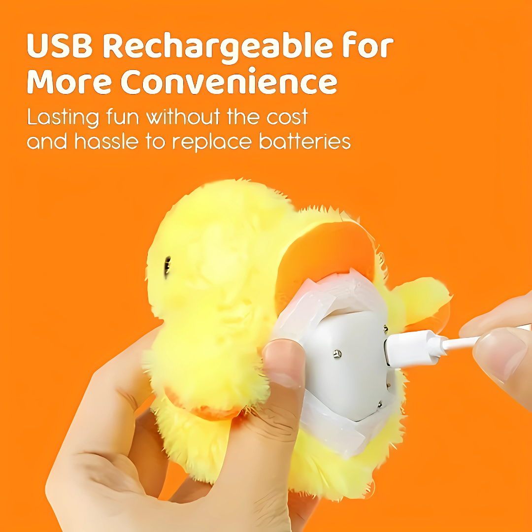 Interactive Electric Cat Toy - USB Rechargeable Flapping Duck
