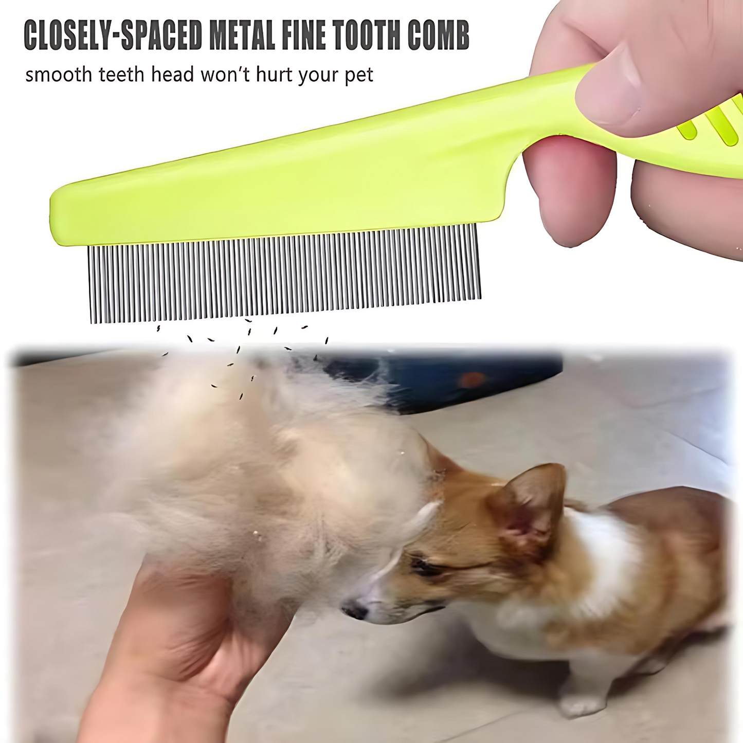 Professional Pet Flea and Tear Stain Removal - BUY 1 GET 1 FREE - High-Density Teeth for Dogs & Cats