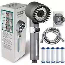 The Pure Showerhead™ - 3-Mode Adjustable High Pressurized Filter Shower Head with Massage Brush Rain Faucet - Bathroom Shower Accessories