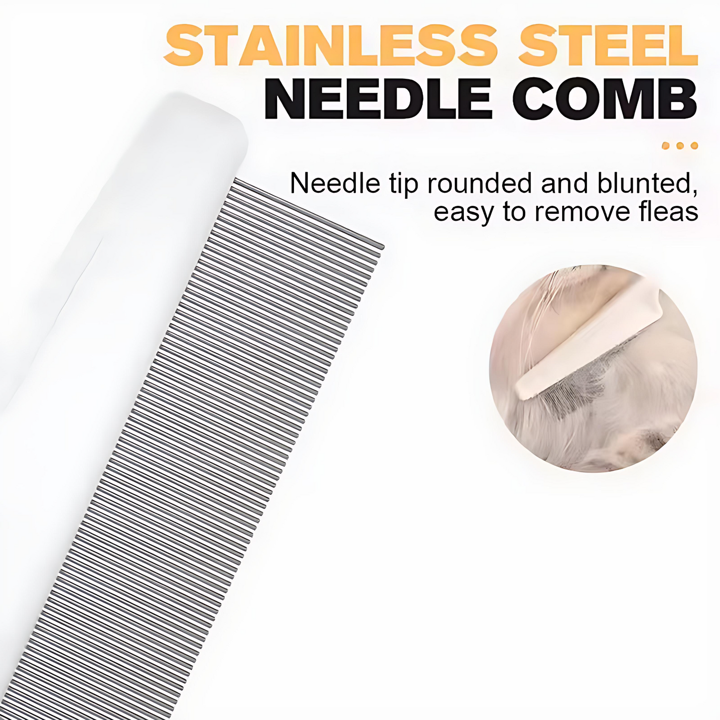 Professional Pet Flea and Tear Stain Removal - BUY 1 GET 1 FREE - High-Density Teeth for Dogs & Cats