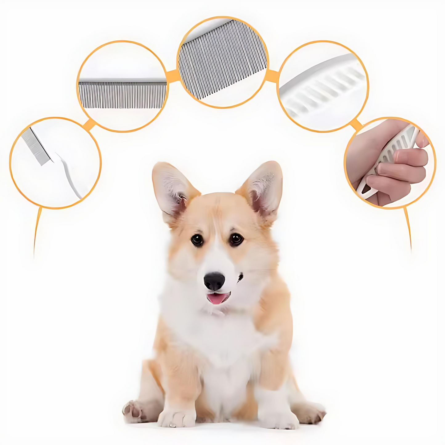 Professional Pet Flea and Tear Stain Removal - BUY 1 GET 1 FREE - High-Density Teeth for Dogs & Cats