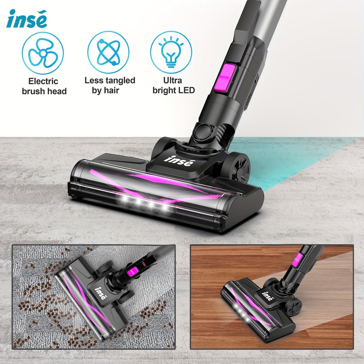 INSE N5 Vacuum Cleaners For Home Cordless