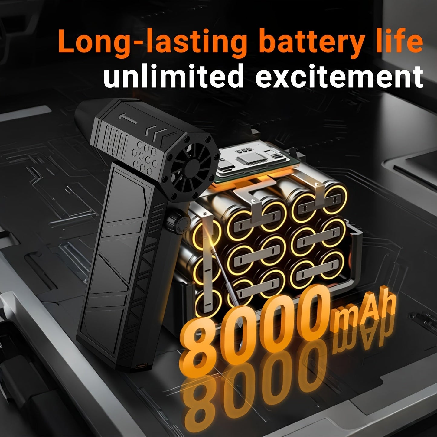 400000 Cordless Electric Compressed Air Duster | Mini Turbine Fan