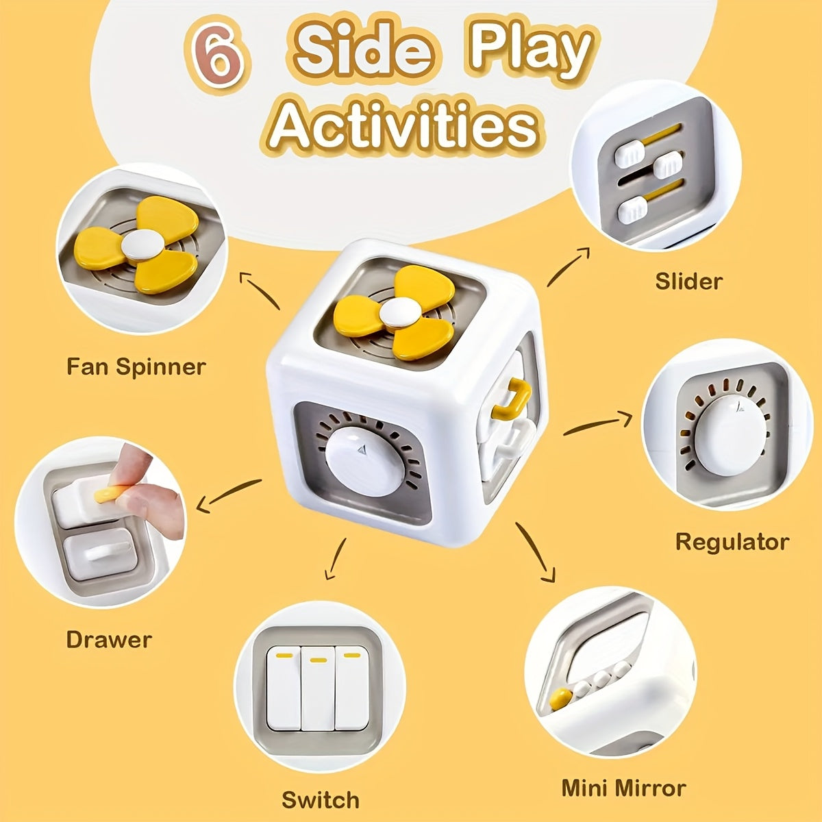 6-Sided Busy Cube for Kids