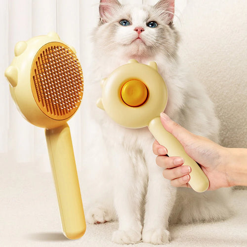 FurEase™ 2‑in‑1 Pet Grooming Comb – Self‑Cleaning Hair Removal & Massage Brush