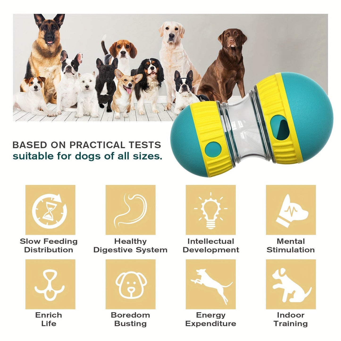 Durable Interactive Dog Treat Dispenser Toy