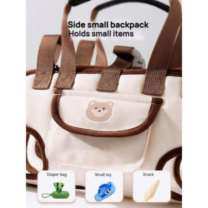 TravelTail™ Pet Carrier Bag – Outdoor Shoulder Sling with Safety Harness Clip for Dogs & Cats