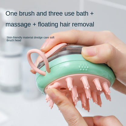 BathEase™ 2‑in‑1 Pet Grooming Brush – Shampoo/Soap Dispenser & Massage Cleaner for Pets