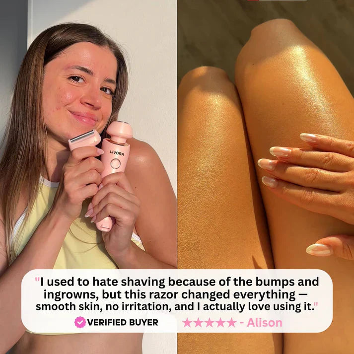 Livora™ SmoothGlide Electric Shaver – Waterproof Hair Removal Electric Razor