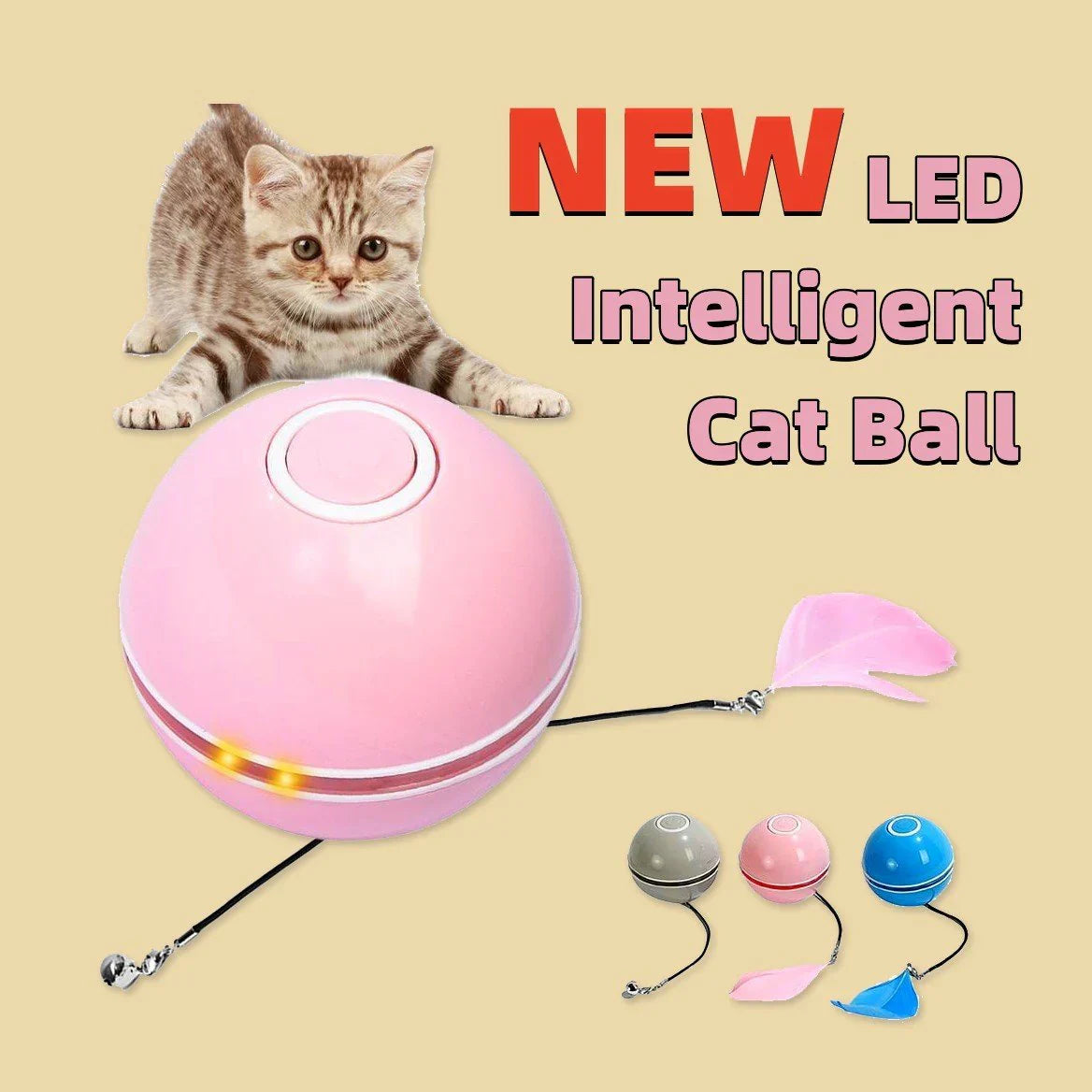 Smart Interactive LED Cat Ball